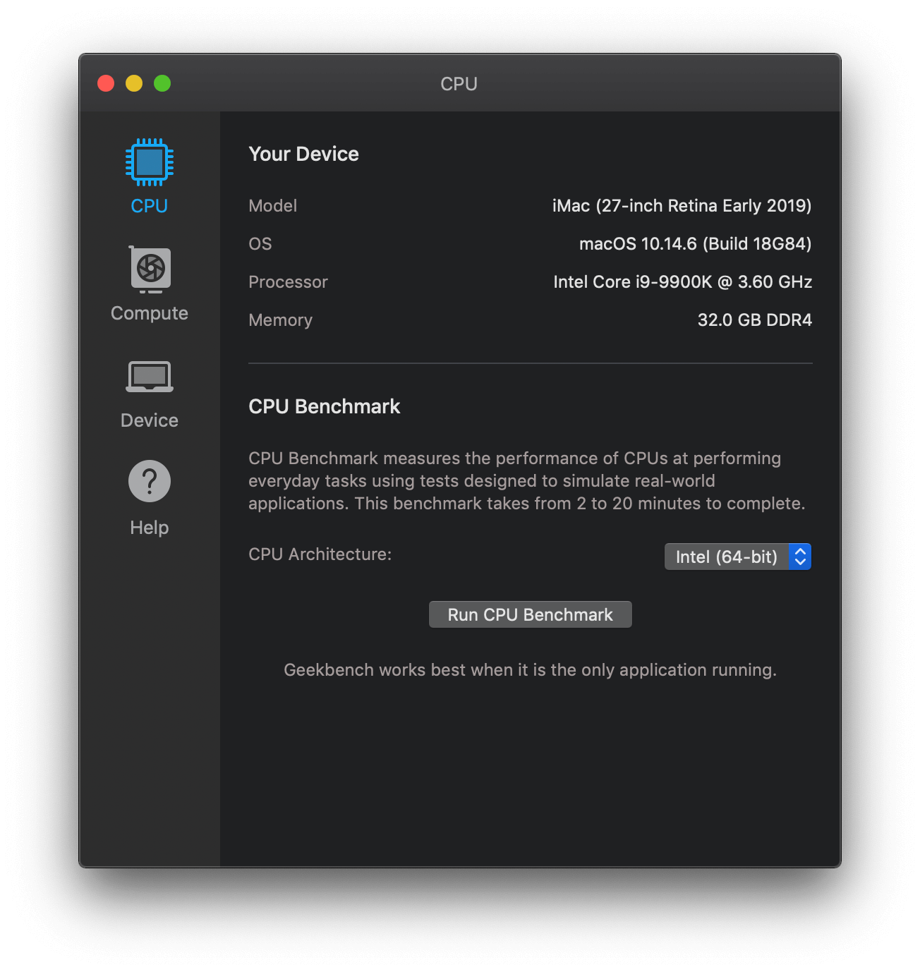 Mac跑分软件Geekbench