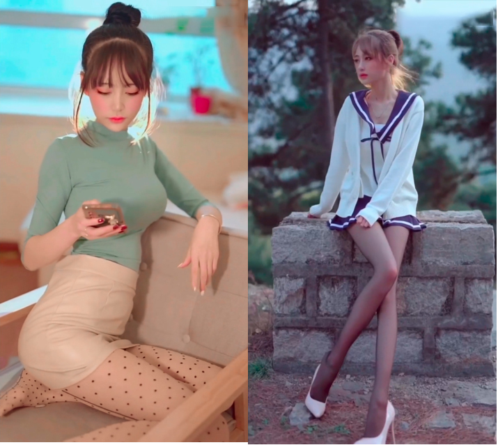 抖音网红小狐仙安冉作品视频 一双大长腿引人眼球