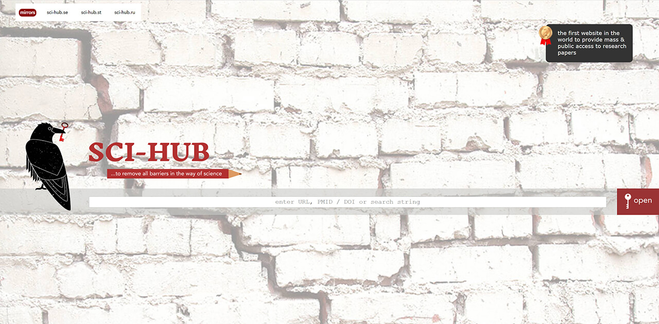 Sci-Hub — 免费快捷的地下载文献