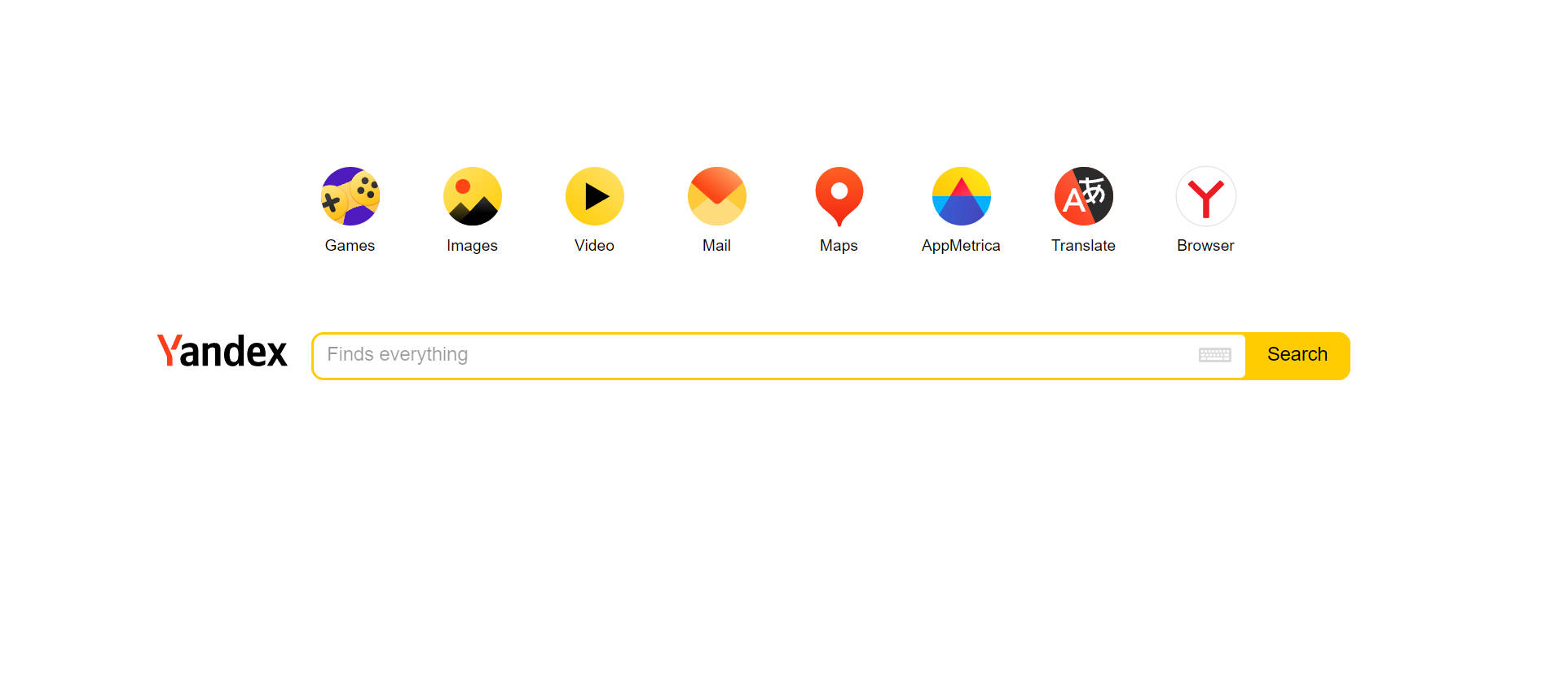 俄罗斯搜索引擎 – Yandex
