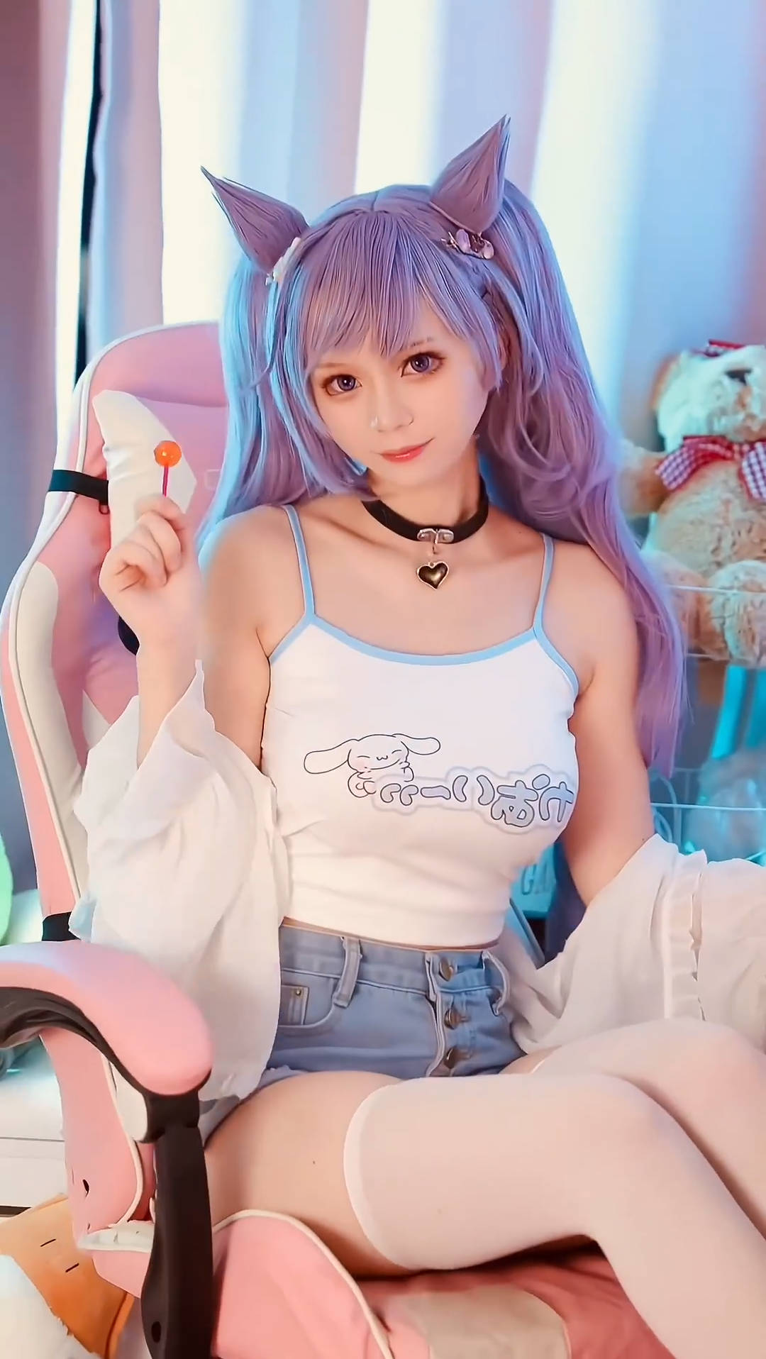 cos刻晴快来打游戏啦！