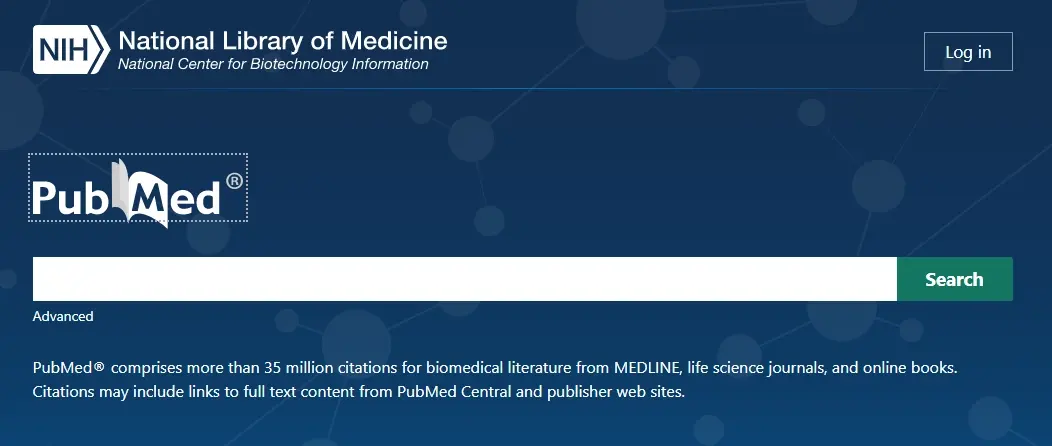 pubmed官网链接地址（网页版登陆入口）