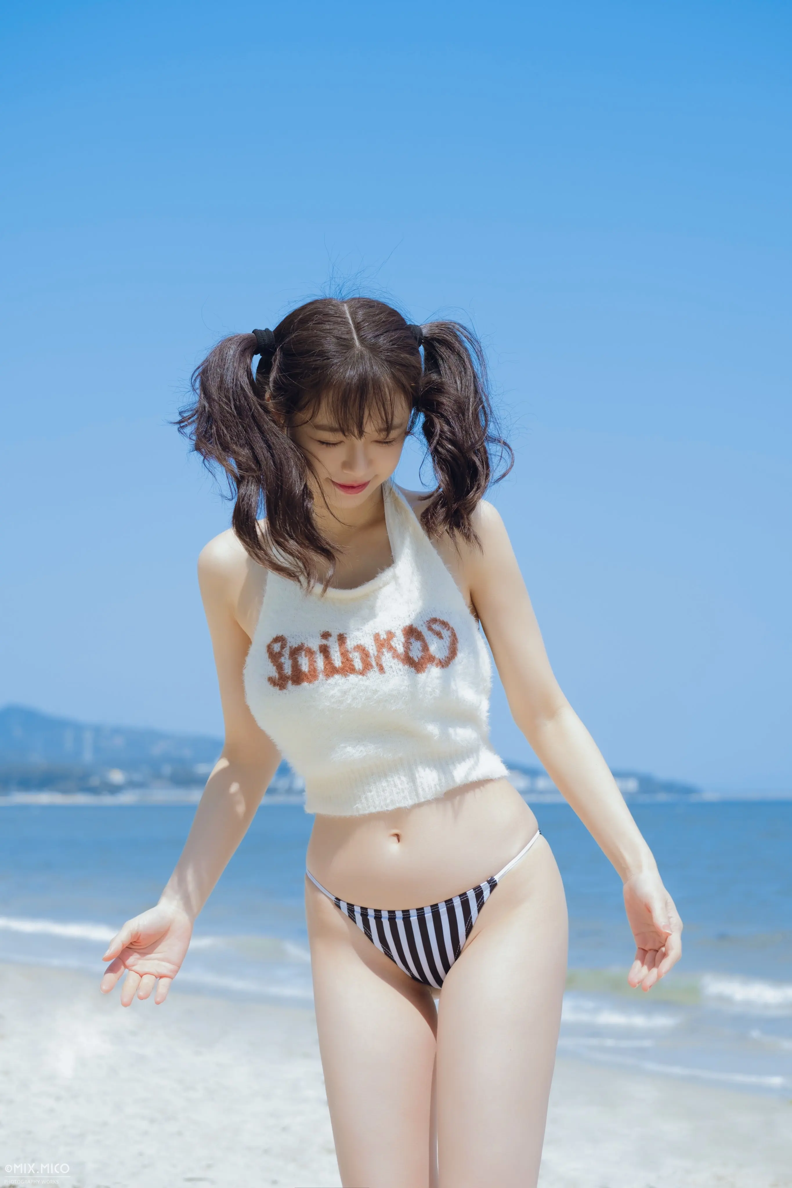 推特纯欲风小姐姐Icey艾昔个人照片，笑起来甜甜的