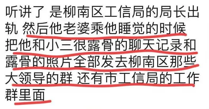 柳州工信局长出轨女经理事件，完整版聊天记录照片