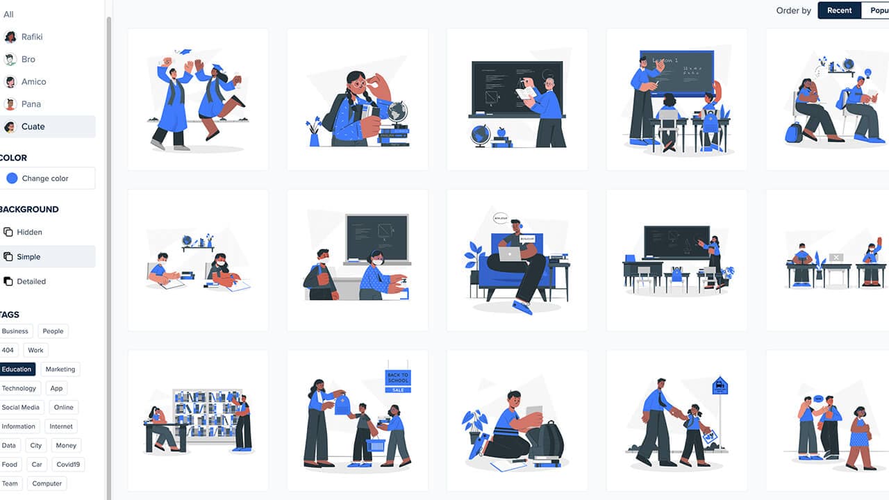 Storyset - 免费可自定义的插图下载网站