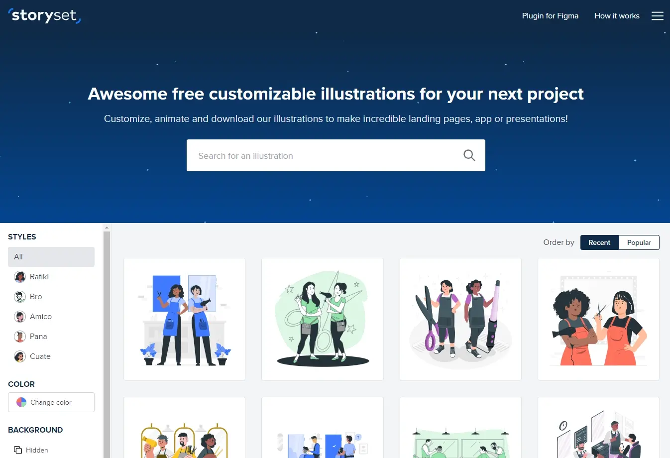 Storyset - 免费可自定义的插图下载网站