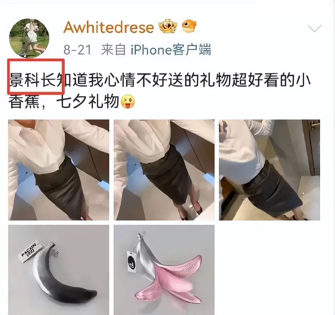 感谢高副处长和景科长送的礼物是什么梗？与美女的视频流出