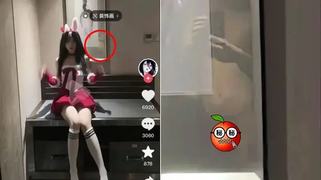 网红变态鸡大人镜子事件画框反射视频，一觉醒来上热门了