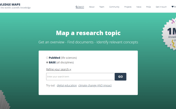 文献搜索工具Open knowledge Maps