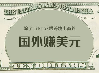 除了Tiktok跟跨境电商，还有哪些赚美元项目