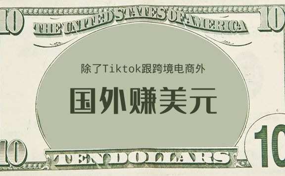 除了Tiktok跟跨境电商，还有哪些赚美元项目