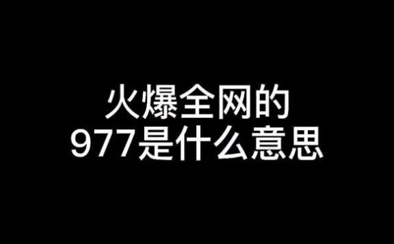 977是什么意思，抖音977数字网络用语的含义