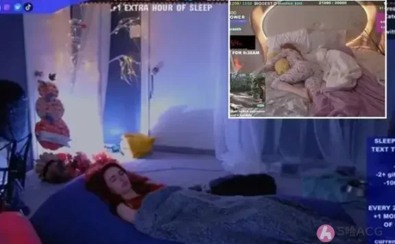 美国女网红直播睡觉月入200万美元，Amouranth照片