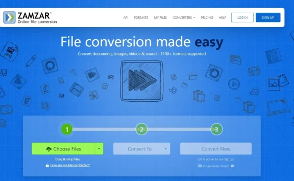 Zamzar - 免费强大的在线文件格式转换工具