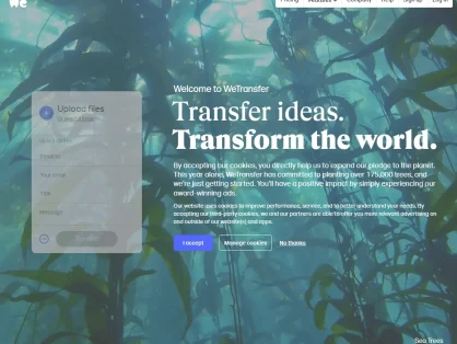 WeTransfer - 大文件传输共享平台