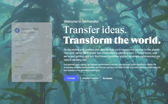 WeTransfer - 大文件传输共享平台