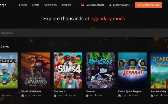 CurseForge - 全球最大的游戏MOD模组资源下载网站