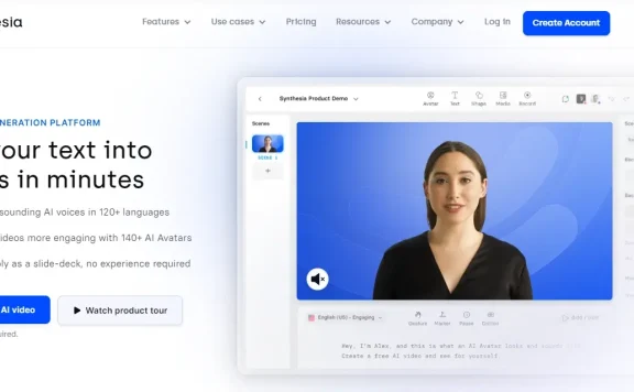 Synthesia-基于AI人工智能的在线视频制作工具